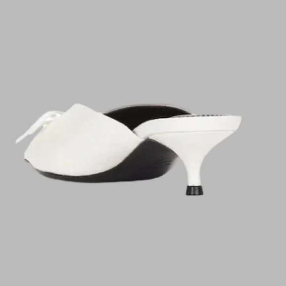 NWT BALENCIAGA Leather Elegant White Mules Size 38 - Picture 4 of 16